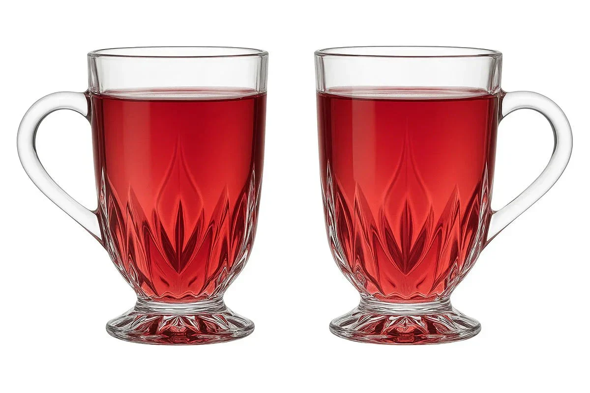 Glozini Hanoi - Theeglazen Set - 6 Stuks - 310ml - Theeglas - Theekopjes - Theeglazen met Oor/Handvat - Afbeelding 4