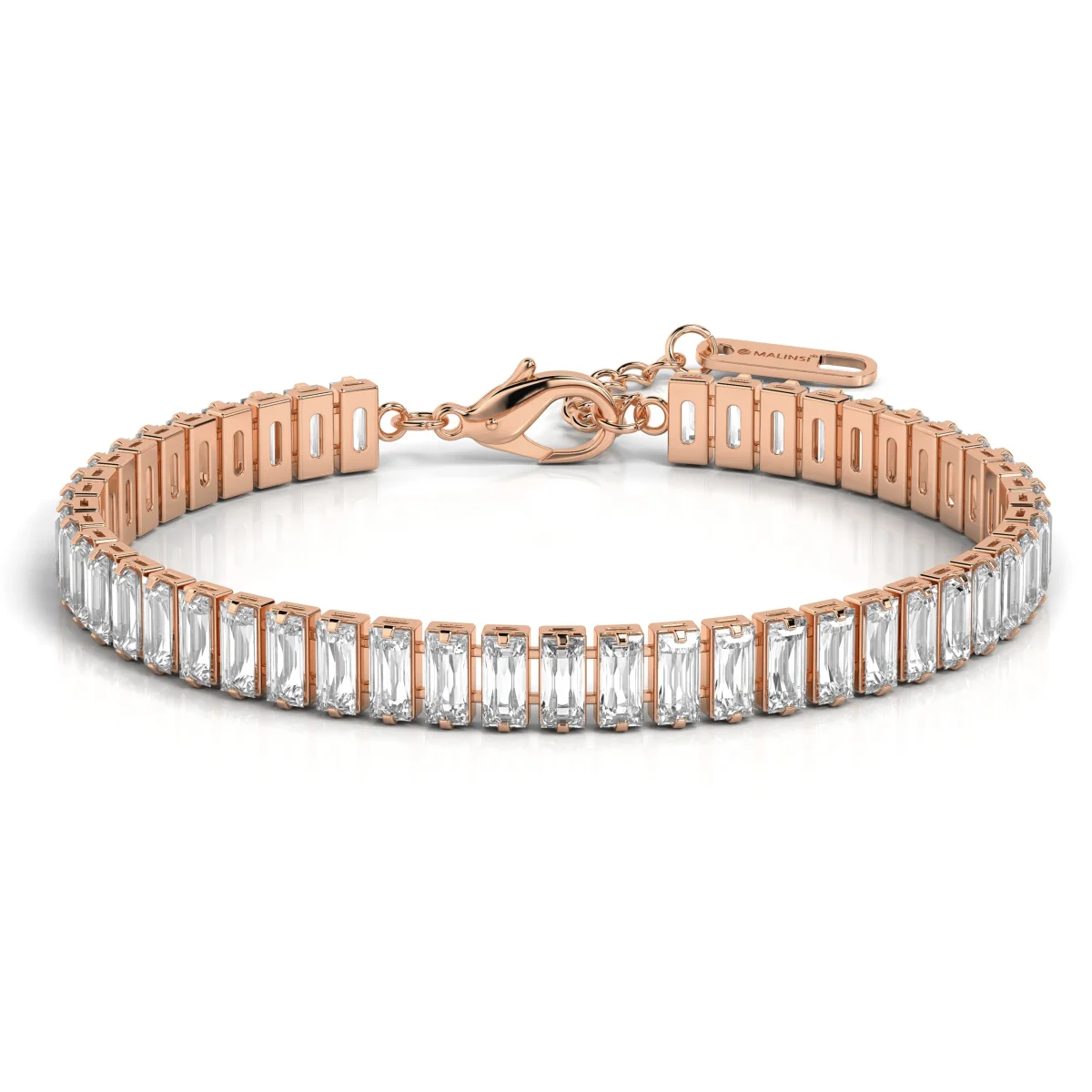 Armband Dames | Zirkonia Steentjes | Rosegoud - Afbeelding 2