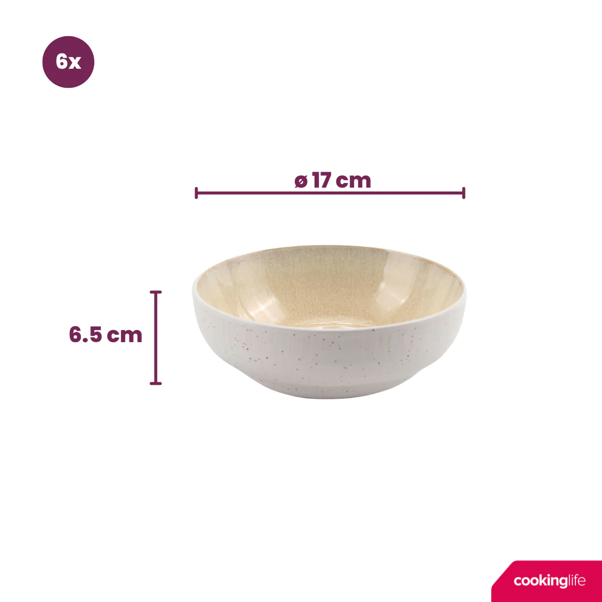 Cookinglife Soepkommen / Kommen Nola Sand ø 17 cm - 6 Stuks - Afbeelding 6