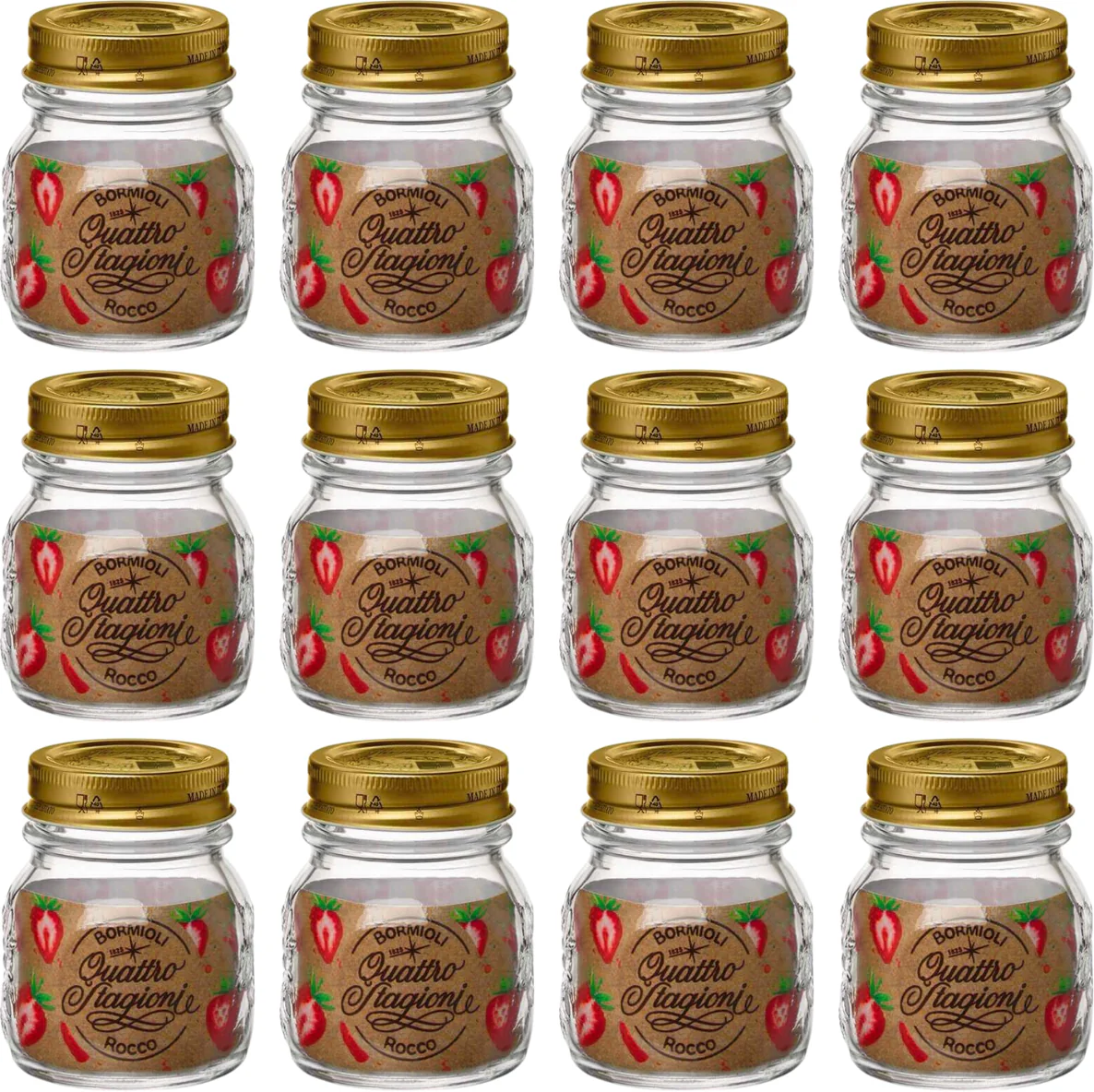 Bormioli Rocco Weckpotten Quattro Stagioni - ø 8.5 cm / 250 ml - 12 stuks - Afbeelding 2