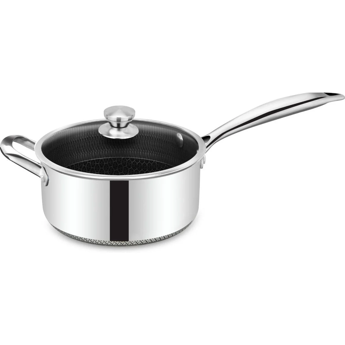 Cheffinger Sauspan met Deksel - 24cm - RVS - Honingraat - Inductie