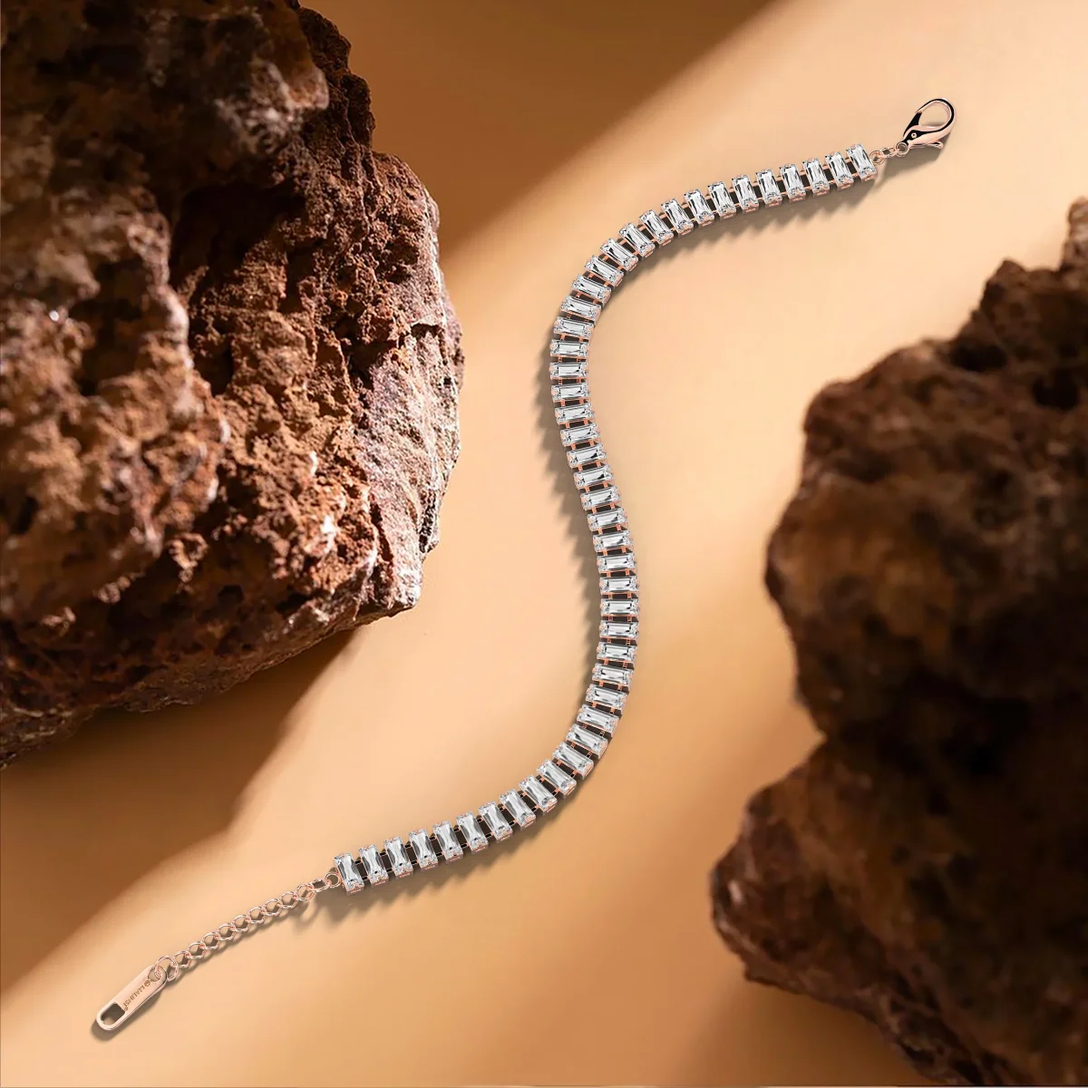 Armband Dames | Zirkonia Steentjes | Rosegoud - Afbeelding 6