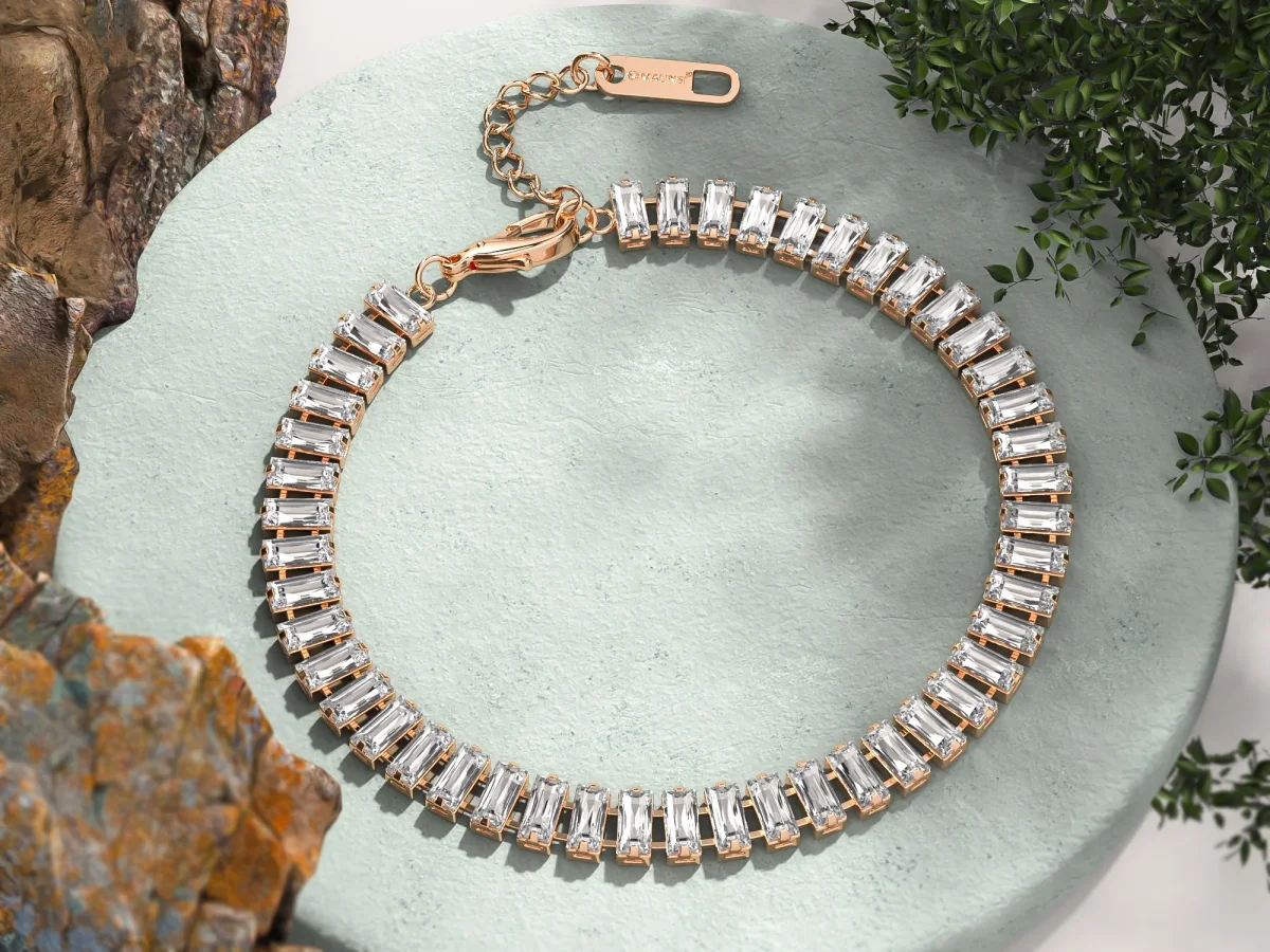 Armband Dames | Zirkonia Steentjes | Rosegoud - Afbeelding 4