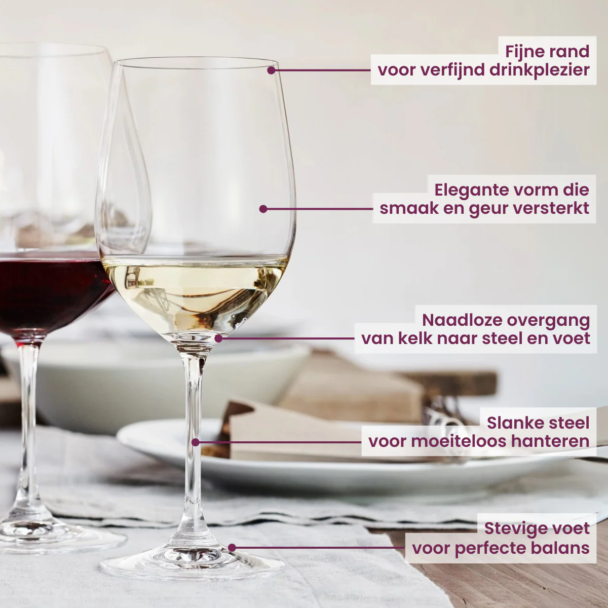 Riedel Rode Wijnglazen Vinum - Cabernet / Merlot - 650 ml - 2 stuks - Afbeelding 3