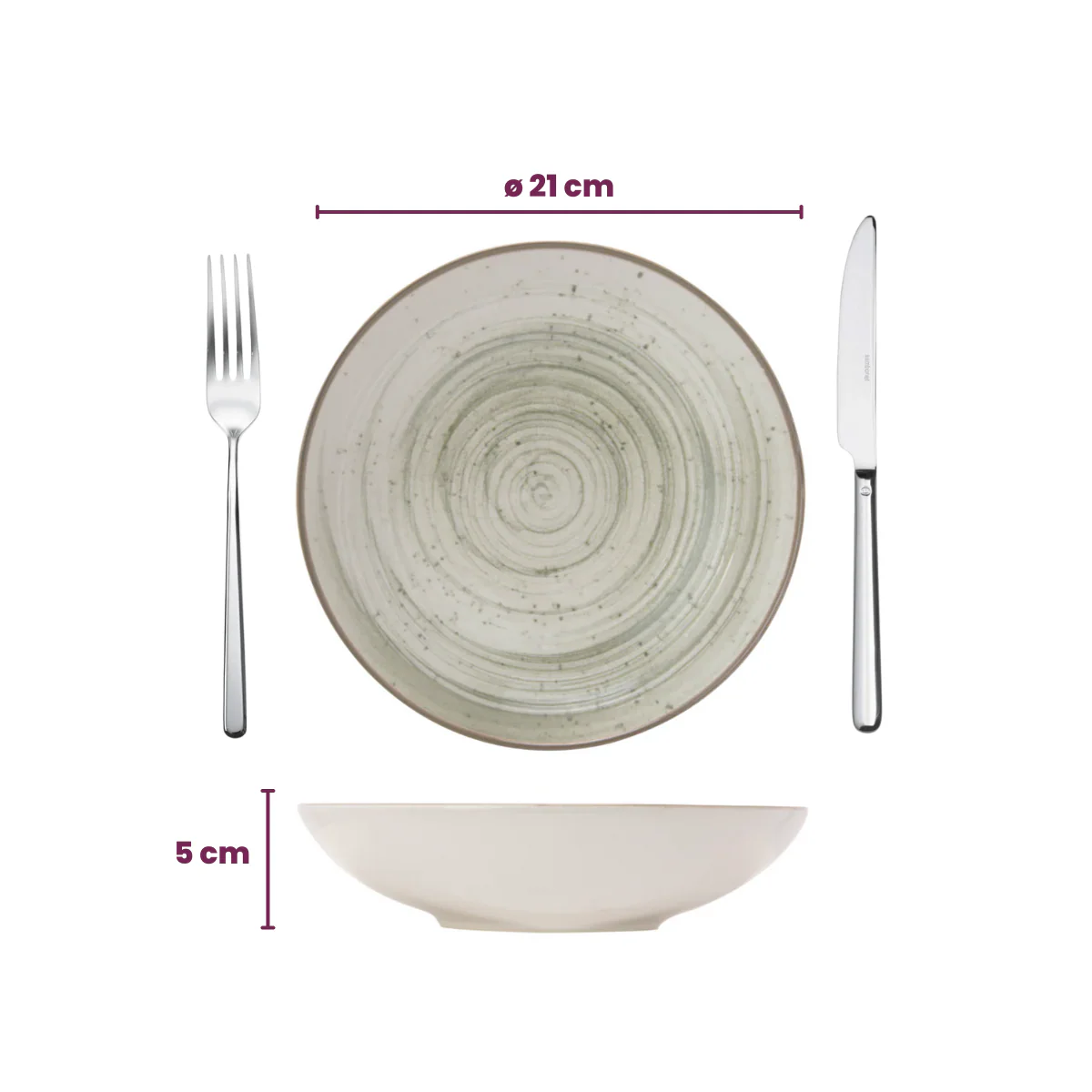 Cosy & Trendy Diepe Borden / Pastaborden Sintra Ivy Green ø 21 cm - 4 Stuks - Afbeelding 9