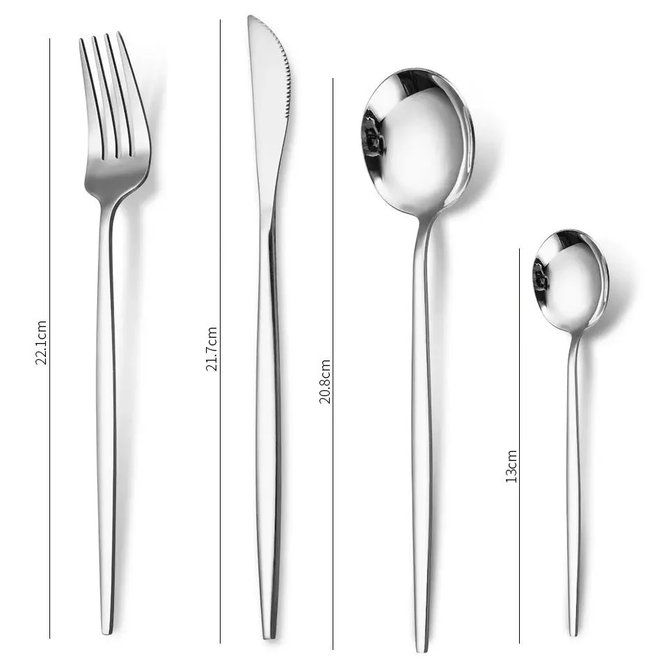 Cheffinger Bestekset - 24-delig - Zilver - Voor 6 Personen