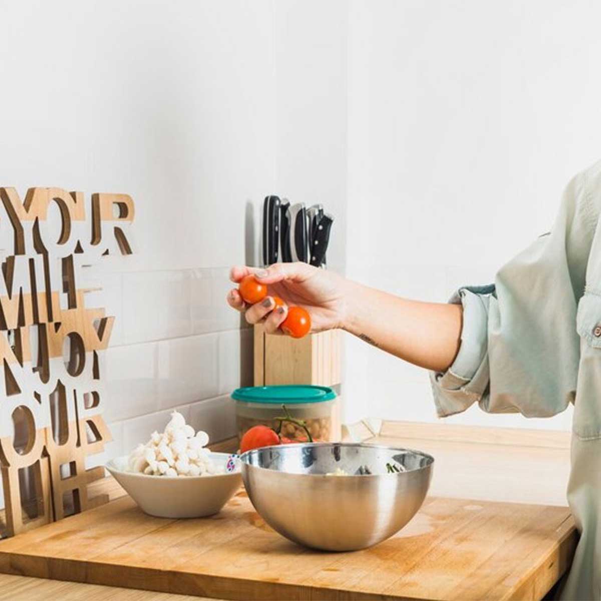 Cheffinger Mengkom - Set van 5 Keukenkommen met Deksels - 16/18/20/22/24cm - Kommenset - Afbeelding 4