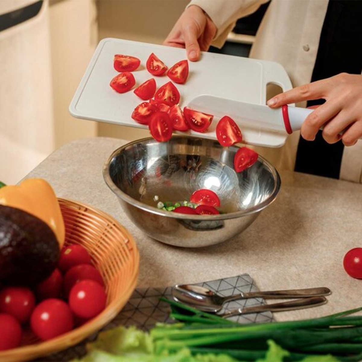 Cheffinger Mengkom - Set van 5 Keukenkommen met Deksels - 16/18/20/22/24cm - Kommenset - Afbeelding 5