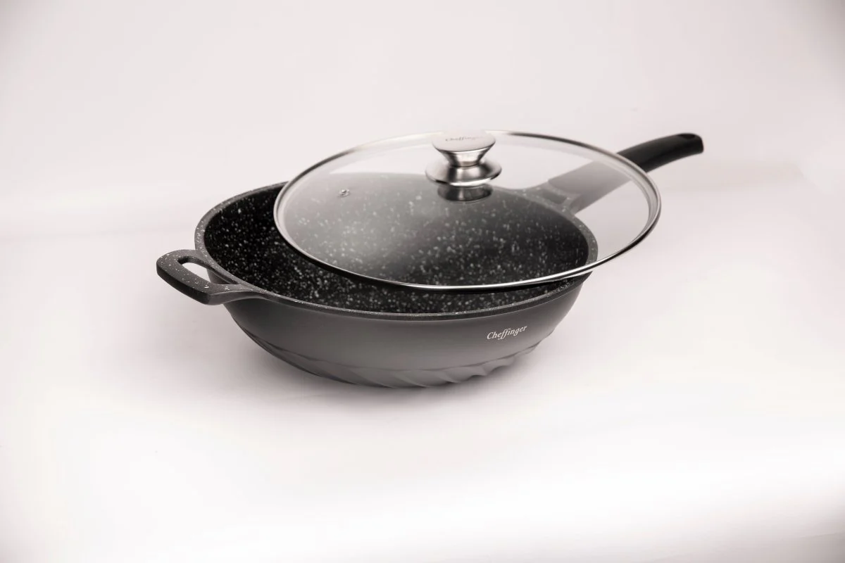 Cheffinger Wokpan XL met Deksel - 32cm - Inductie - Afbeelding 2