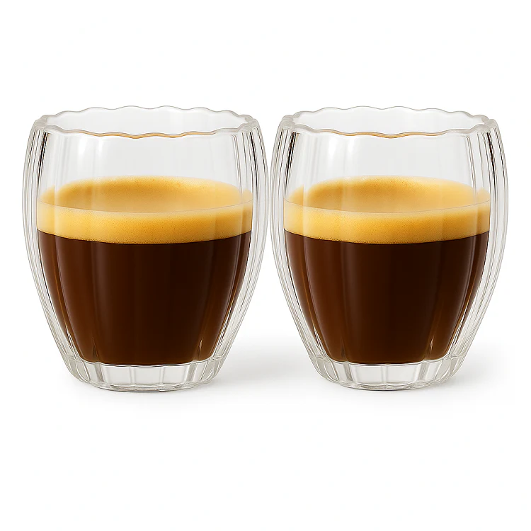 Cookinglife Dubbelwandige Espressoglazen Pumpkin 80 ml - 2 stuks - Afbeelding 2