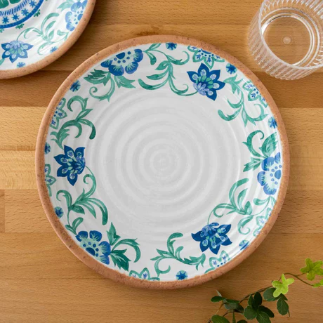 Duurzaam stijlvol servies met zuiderse print uit melamine Rio Turquoise Floral - Afbeelding 8