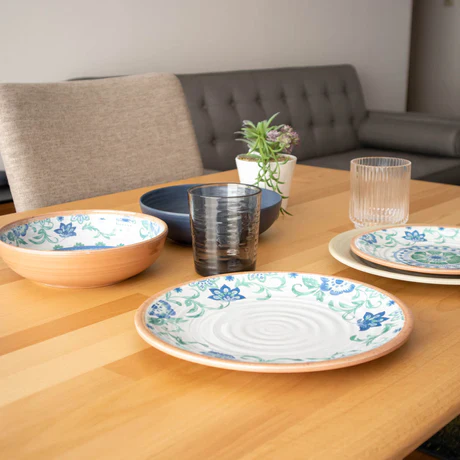 Duurzaam stijlvol servies met zuiderse print uit melamine Rio Turquoise Floral - Afbeelding 9