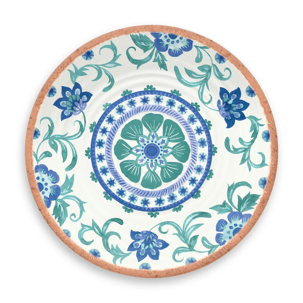 Duurzaam stijlvol servies met zuiderse print uit melamine Rio Turquoise Floral - Afbeelding 2